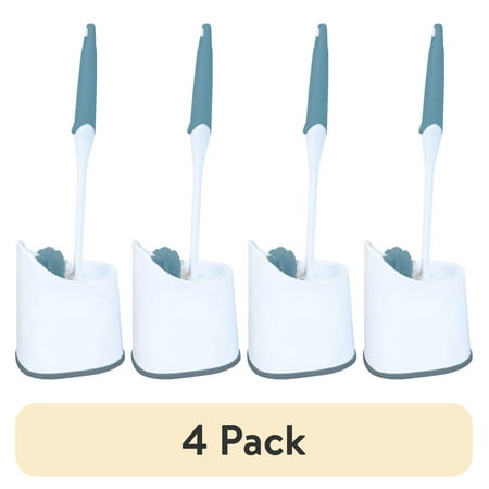 (4 pack) Great Value Toilet Bowl Brush with Caddy