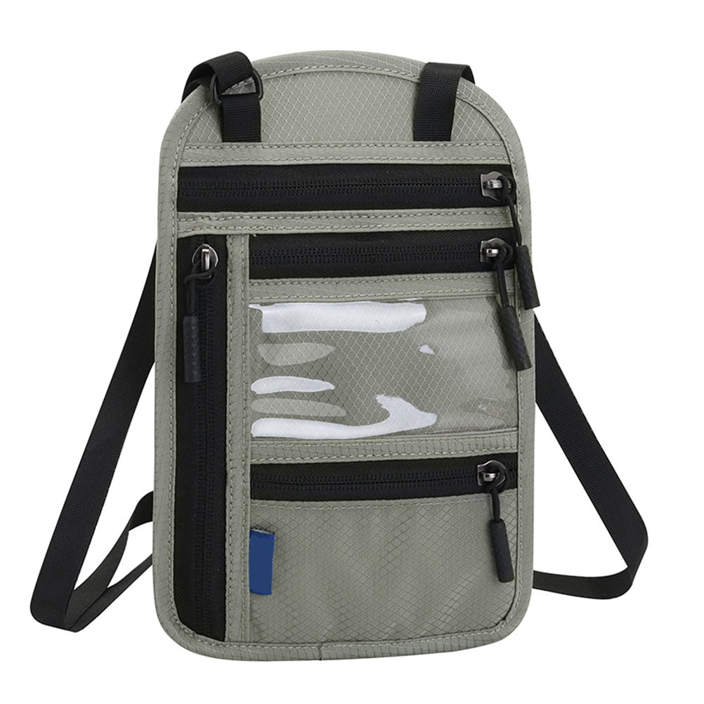 Passport Cards Holder Neck Hanging Pouch Travel Wallet Passport Holder