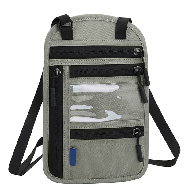 Passport Cards Holder Neck Hanging Pouch Travel Wallet Passport Holder Cover