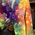 thumbnail image 5 of Men's Blazer Long Sleeve St Patricks Day Printed Button Lapel Collar Casual Lightweight Festival Jackets (S, Orange), 5 of 5