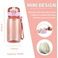 thumbnail image 2 of Botella de agua pequeña con tapas de boca ancha y colador extraíble, jarra de agua sin BPA para niños a prueba de fugas, para fitness, caminar, gimnasio y deportes al aire libre 400 ml, 2 of 5