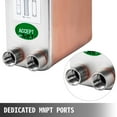 thumbnail image 5 of EATB12 316L Stainless Steel Brazed Plate Heat Exchanger 3x7.5 Inch 60 Plates 1/2 Inch BSP FPT for Beer Wort Chiller and Hydronic Heating, 5 of 6