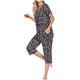 thumbnail image 3 of Conjunto de Ropa de Estar para Mujer, Blusa de Manga Corta de Impresión de Moda Y Pantalones Cortos con Cintura Elástica Hecha de Poliéster, Pantalones de Cintura Elástica para Mujeres, 3 of 6