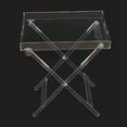 thumbnail image 6 of Acrylic Side Table Foldable Clear End Table Modern X Design 15lbs Load Capacity for Living Room Bedroom, 6 of 12