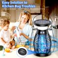 thumbnail image 5 of JahyShow Solar Bug Zapper Outdoor Waterproof Rechargeable Mosquito Zapper with 4200V High Powered Purple Light, 3 in 1 Fly Zapper Up to 2100 Sq Ft Can Attract Gnats, Mosquitoes, Flies, Moths, 5 of 14