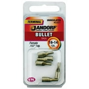 Jandorf 60851 Bullet Terminal, 600 V, 16 to 14 AWG Wire, Copper Contact, Tin, 5/PK