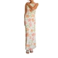 thumbnail image 2 of Women Long Dress, Sleeveless Crew Neck Backless Flower Print  Dress Summer Cocktail Dress, 2 of 9