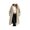 Khaki, variant on Zynoxe Women's Hooded Jackets With Side Pockets Casual Solid Color Long Sleeve Fuzzy Fleece Coat Relaxed Mid-Length Open Front Cardigan Jackets Warm Plush Outerwear Jackets for Women S