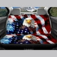 thumbnail image 4 of Pzuqiu Flag Eagle Car Seat Covers Full Set Auto Seat Rear Split Bench Cover Easy to Install Cover Set Stretch Polyester Fabric Cover Universal Fit for Most Vehicle, 4 of 7