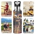 thumbnail image 7 of Yayeee 33oz Insulated Water Bottle Double Wall Stainless Steel with Flip Straw Lid, Colorful Skeleton with Cloud, 7 of 7