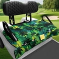 thumbnail image 3 of Bulopur Palm Tree Club Car Golf Cart Seat Covers Soft Golf Cart Seat Towel Blanket with 4 Front Pockets& Nonskid Bottom Fits for EZGO, Yamaha, Club Car, 3 of 8