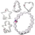 thumbnail image 2 of Christmas Linzer - Cortadores de galletas (5 unidades) Ann Clark, c&iacute;rculo estriado, mini coraz&oacute;n, mini &aacute;rbol de Navidad, mini estrella, mini hombre de pan Ann Clark Cookie Cutters NA, 2 of 7