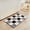 Checkered-jet Black, variant on Checkered Bath Mat Non Slip Washable Rug | For Bathroom Non Slip, Fluffy Absorbent Microfiber Bath Mats Machine Wash, Stylish Cute Aesthetic Bathroom Rugs