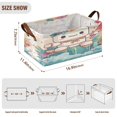 thumbnail image 3 of A Cute Marshmallow Man Storage Basket Soccer Plaid Fabric Hoard Box Oversized Collapsible Closet Organizer with Metal Iron Frame 16.9×11.4×7.7in, 3 of 8