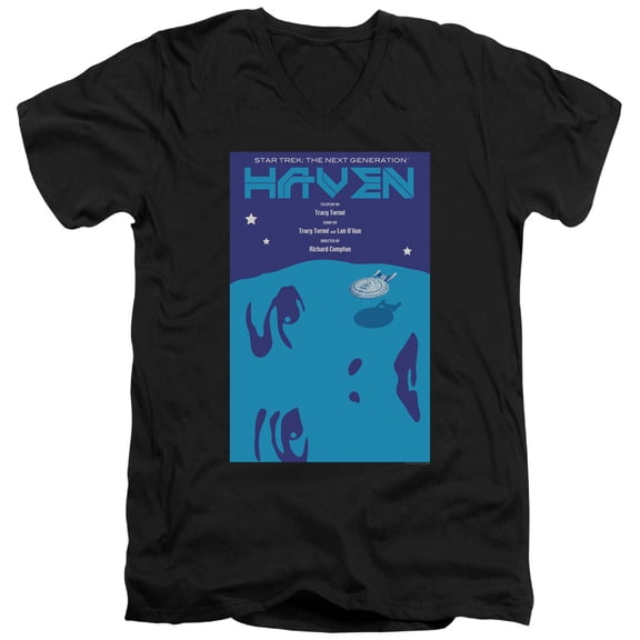 Star Trek - Tng Season 1 Episode 11 - Slim Fit V Neck Shirt - Medium