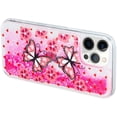 thumbnail image 5 of Case for iPhone 12 Pro Max, iPhone 12 Pro Max Case Cute Pink Glitter Luxury Sparkle Liquid for Girls Women Quicksand Clear Soft TPU Protective Phone Case for iPhone 12 Pro Max Pink Butterfly, 5 of 12