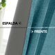 thumbnail image 3 of Lino Cortinas Blackout con Aislamiento Térmico, 100% Blackout y Ojal Cortina para Recámara y Ventana de Sala, Capa Trasera de Revestimiento Gris, 2 Paneles, 132 x 213.3 cm, Verde Azulado, 3 of 13