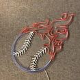 thumbnail image 4 of Glowneon Fire Baseball Neon Sign, Baseball Club Wall Decor Signboard, 4 of 4