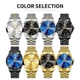thumbnail image 5 of OLEVS Watches for Men Analog Quartz Dress Business Watch Stainless Steel Classic Casual Luxury Luminous Waterproof Male Mens Wrist Watches Reloj para Hombre Black Dial, 5 of 14