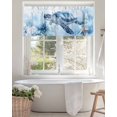 thumbnail image 4 of Blue Coastal Valances for Windows Sea Turtle Starfish Coral Ocean Summer Valance Rod Pocket Light Filtering Short Window Treatments Curtains for Kitchen Bathroom Living Room Bedroom, 42 x 12 Inch, 4 of 7