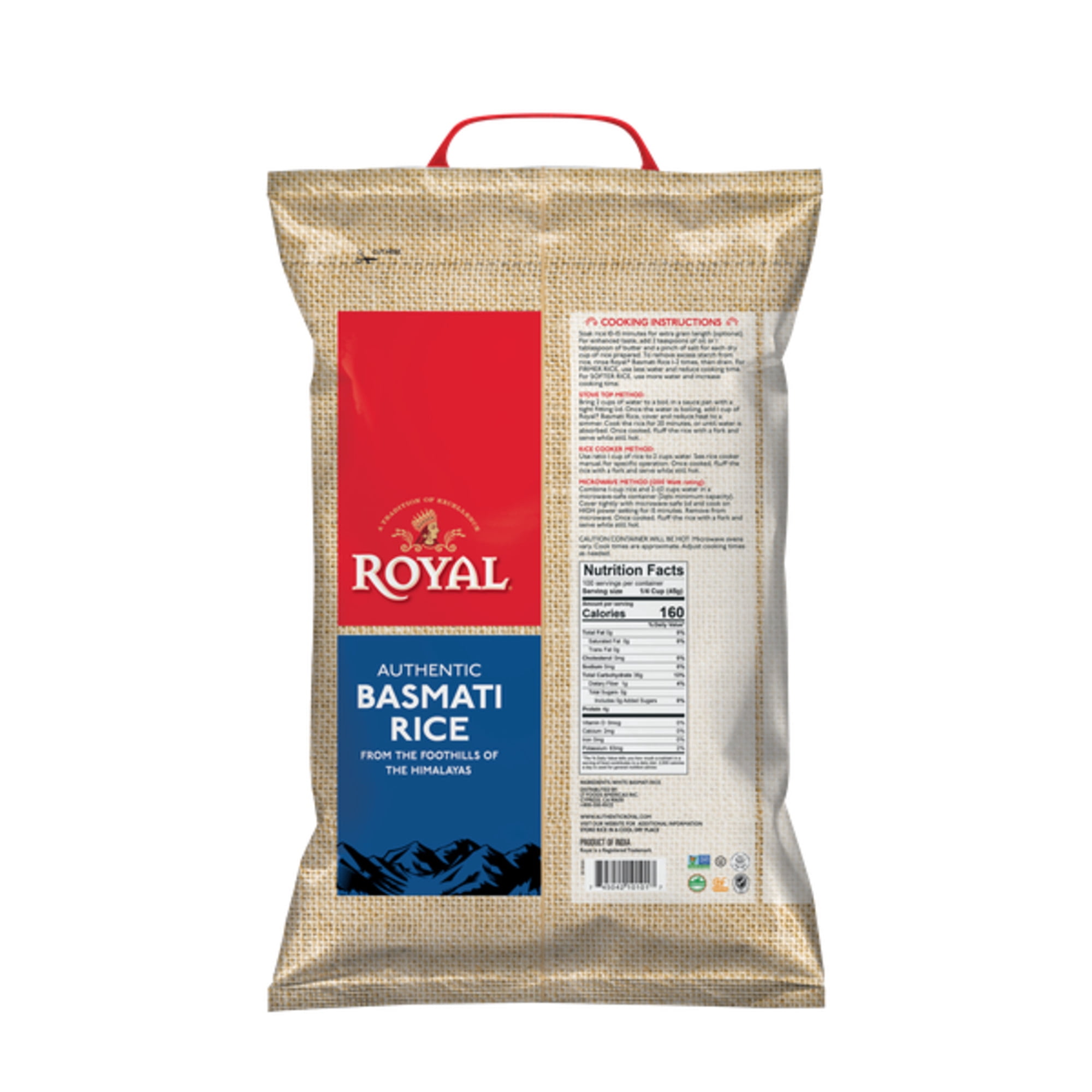 Authentic Royal Basmati White Rice, 10 lbs