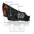 thumbnail image 3 of Spec-D Tuning Black Projector Headlights Compatible with 2010-2014 Subaru Legacy, 2010-2014 Subaru Outback, Left + Right Pair Headlamps Assembly, 3 of 5