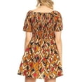 thumbnail image 2 of Sakkas Ife Wax African Ankara Colorful Cocktail Short Dress Off-shoulder w/pockets - 27-Multi - One Size Regular, 2 of 5