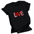 thumbnail image 4 of Kayannuo Love Heart Printed Womens Tees Valentine's Day T Shirts for Women Women's Printed Short Sleeved Round Neck T-shirt Tops, 4 of 6