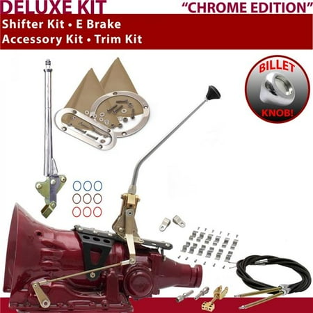 American Shifter C4 Shifter Kit Chrome 12 in. E Brake Cable Clamp Clevis Trim Kit for F053F