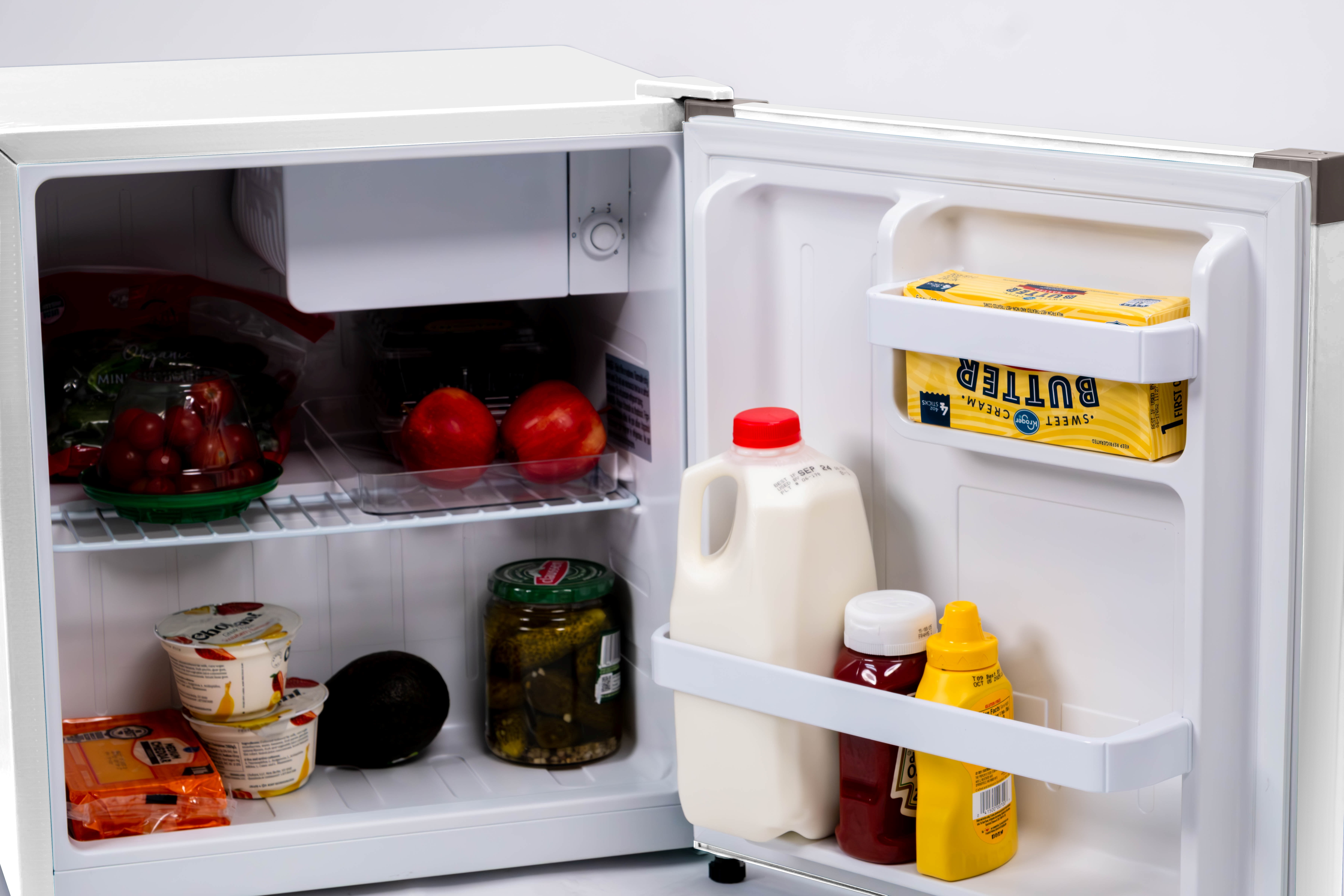 Frigidaire 1.6 Cu. ft. Compact Refrigerator with Chiller Compartment, Mini Fridge for Bedroom, Dorm, Office, Small Beverage Refrigerator, White