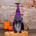 thumbnail image 6 of Halloween Gnome Decoration with Witch Hat, Fabric Doll Fairy Halloween Tabletop Ornament for Home Office Party Holiday Gift, 6 of 6