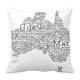 thumbnail image 1 of Funda de almohada ABPHQTO Australia mapa argot australiano 45x45 cm, 1 of 1