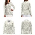 thumbnail image 3 of Xixirimido Green Roses Toile Matching Golf Shirts for Couples Long Sleeve Matching Couple Golf Shirts 1/4 Zip Quick Dry Stretch Athletic Tops Sportswear for Men Women 2XL, 3 of 7