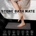 thumbnail image 5 of Stone Bath Mat Diatomaceous Earth Shower Mat Non-Slip Super Absorbent Diatomite Stone Bath Mats for Bathroom Floor Quick Drying(23.6''×15.4" Gray Marble), 5 of 8