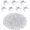 Silver, variant on 1400 Pieces Bead Tips Knot Covers Bulk Clamshell Bead Tips for Jewelry Making Open End Caps Knot Covers for DIY Bracelet Necklaces Earrings Keychains(Silver)
