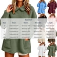 thumbnail image 4 of Winter Sweaters for Women Dqueduo Women's Winter Solid Color Long Sleeve Fleece Lined Warm Top With Pockets Blue XL Fleece Lined Tops, 4 of 9