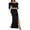 Black, variant on IROINNID Wedding Guest Dresses for Women Homecoming Party Color Long Dress Off Shoulder Split V-Neck Dress Trendy Formal Dress,Pink
