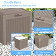 thumbnail image 4 of Chiccushion 30 Gallon Outdoor Patio Box Deck Classic Rattan Texture Durable Storage Container for Outdoor Leisure Space, Brown, 4 of 5