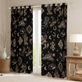 thumbnail image 2 of Manfei Western Curtains for Living Room for Teens, Black Gold Blackout Curtains for Bedroom, Tribal Rustic Curtains Pack of 2 (42x63), Window Drapes Bedroom Decoration, 2 of 6