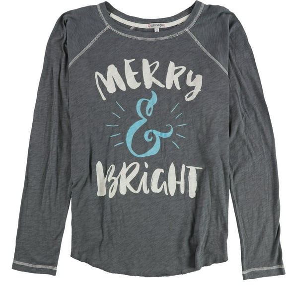 P.J. Salvage Womens Merry & Bright Pajama Sleep T-shirt, Grey, Medium