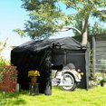 thumbnail image 2 of Outsunny Outdoor Shelter, Motorcycle Tent w/Roll-up Zipper Door, Dark Grey, 2 of 9