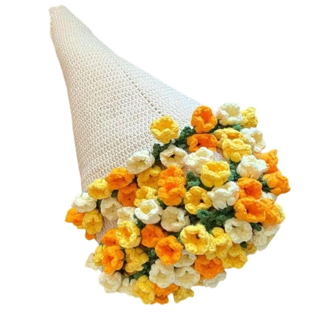 Kit de crochet de manta de ramo decoración de bricolaje kit decorativo de tejido decorativo kit de inicio de crochet para regalos de aniversario de Multicolor