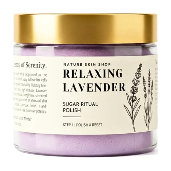 Nature Skin Shop Lavender Whipped Sugar Scrub Soap 8 oz