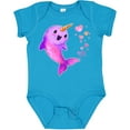 thumbnail image 3 of Inktastic Valentine's Day Cute Pink Narwhal with Hearts Boys or Girls Baby Bodysuit, 3 of 5