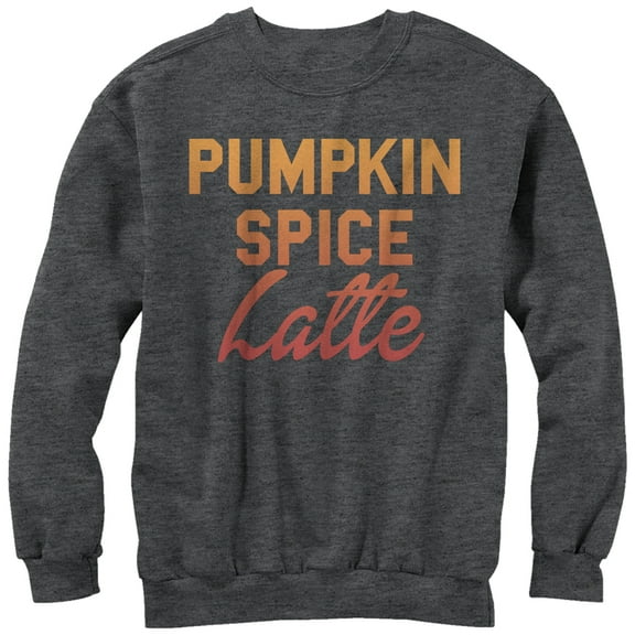 Women's CHIN UP Pumpkin Spice Latte  Sweatshirt Charcoal Heather 2X Large