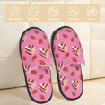 thumbnail image 2 of Fotbe Strawberry Cake Pantuflas Peludas para Mujer con Estampado, Zapatillas de Peluche, Zapatos de Invierno para Casa, Uso Interior y Exterior-Large, 2 of 8