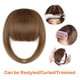 thumbnail image 5 of Flequillo Extensión De Pinza Para El Cabello Flequillo Francés Clip En Grueso Natural Frente Completo Flequillo Limpio Flequillo Recto Con Patillas Postizo De Una Pieza Negro Oscur, 5 of 5