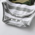 thumbnail image 4 of Newborn Infant Baby Boy Clothes Long Sleeve Stripe Romper Hooded Camouflage Pants Outfits Set Green 0-3 Months, 4 of 5