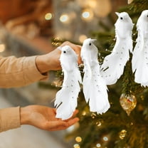 YIMWNYI Christmas Faux Bird Decor 2-Pack, Foam Colorful Simulation Birds, Easy-Clip Tree Branch Decor, Lightweight Durable Props, Indoor/Outdoor Festive Decor, Nature-Themed Holiday Ornaments