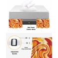 thumbnail image 3 of Orange Yellow Bed Skirt King Size 16 Inch Drop, Wrap Around Bed Skirts, Modern Ombre Abstract Aesthetic Art Elastic Bedskirt Pleated Bed Frame Cover Luxurious Dust Ruffle for King Bed, 3 of 6